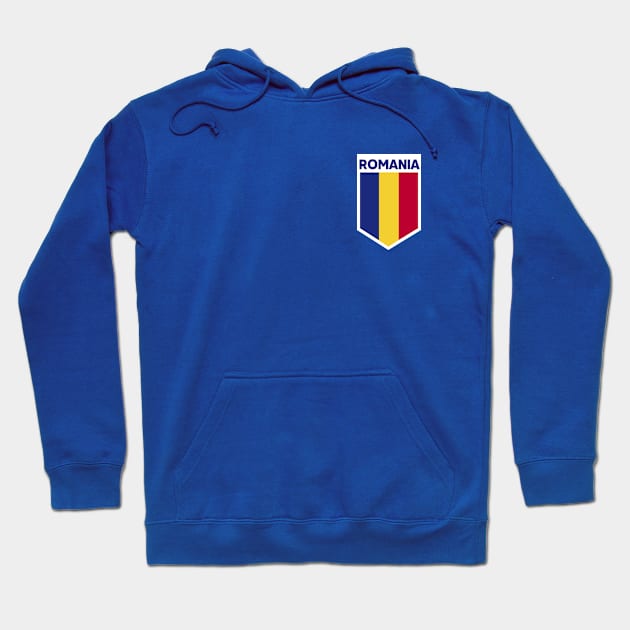 Romania Flag Emblem Hoodie by SLAG_Creative